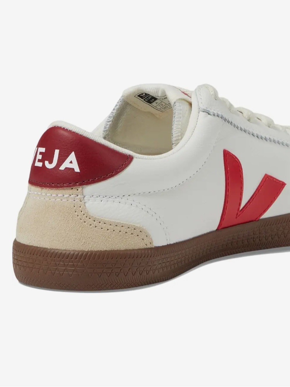 Veja Women’s Volley Red Leather Athletic Shoes Sneakers Size 8 US 39 - Picture 6 of 16